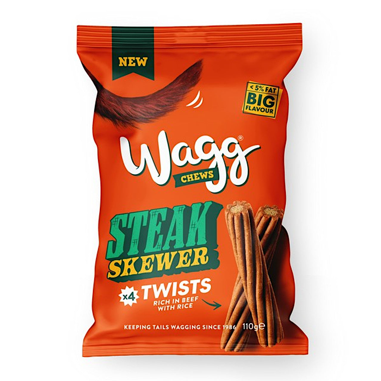 Wagg Chews Steak Skewer Twists 110g