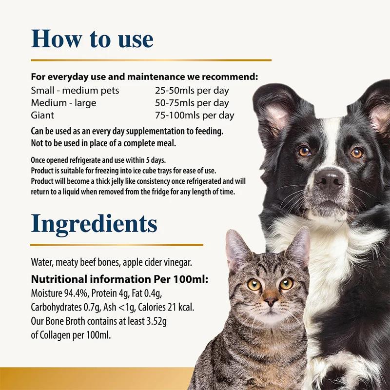 Karnlea Beef Bone Broth for Dogs and Cats 500ml