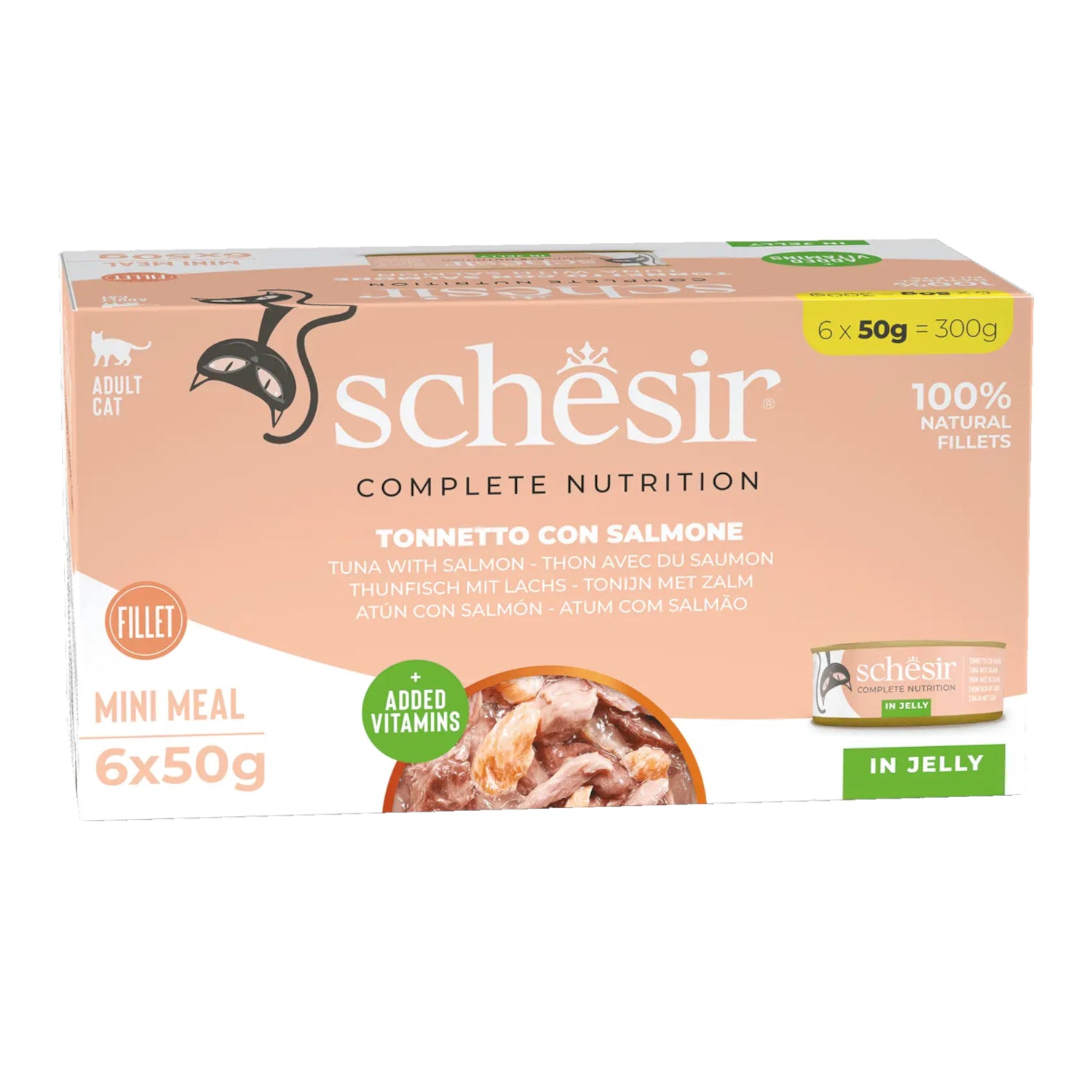 Schesir Tuna with Salmon In Jelly 6 x 50g