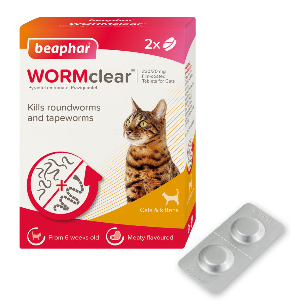 Beaphar WORMclear for Cats Worming Tablets x 2
