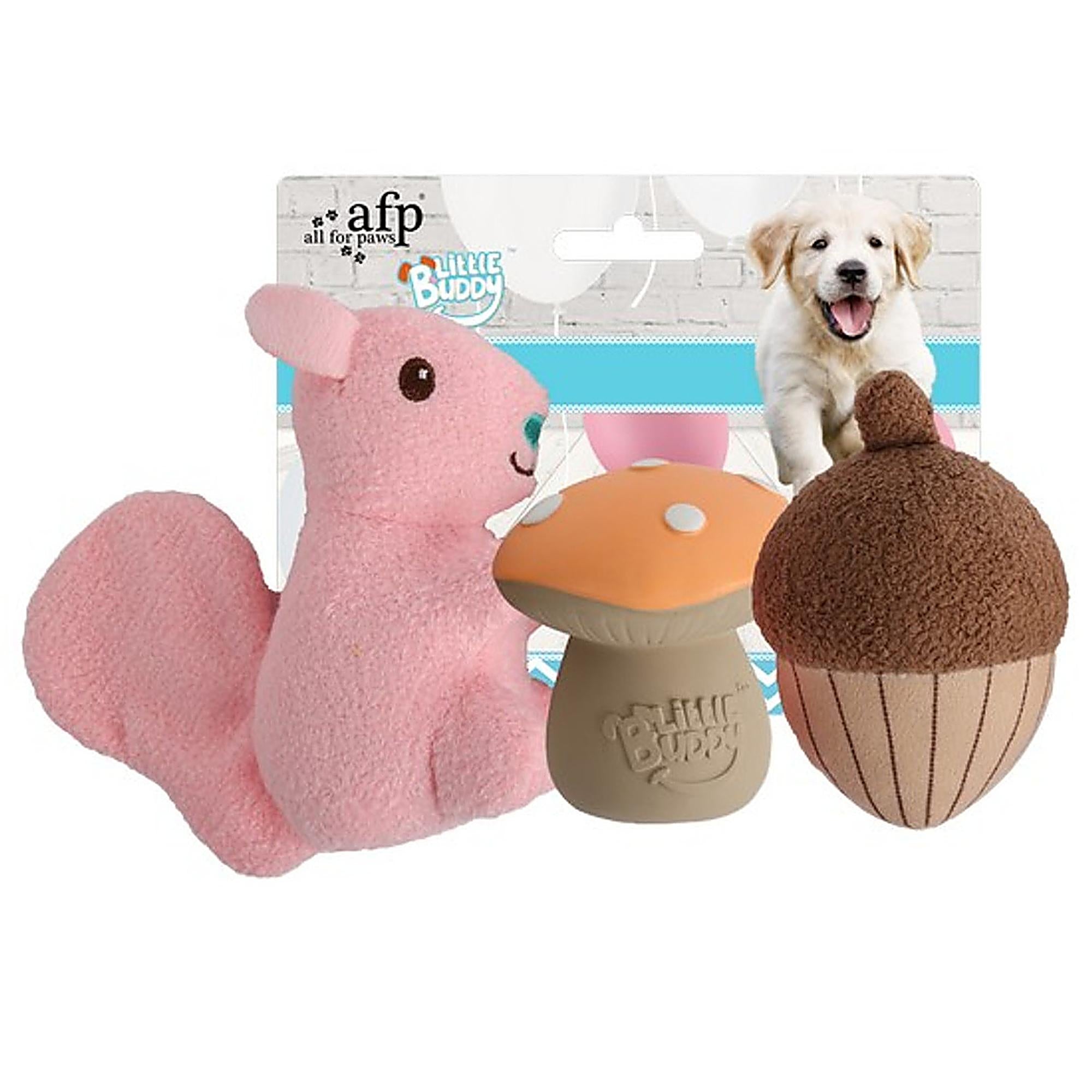 All for Paws Little Buddy Forest Puppy Toys 3pk
