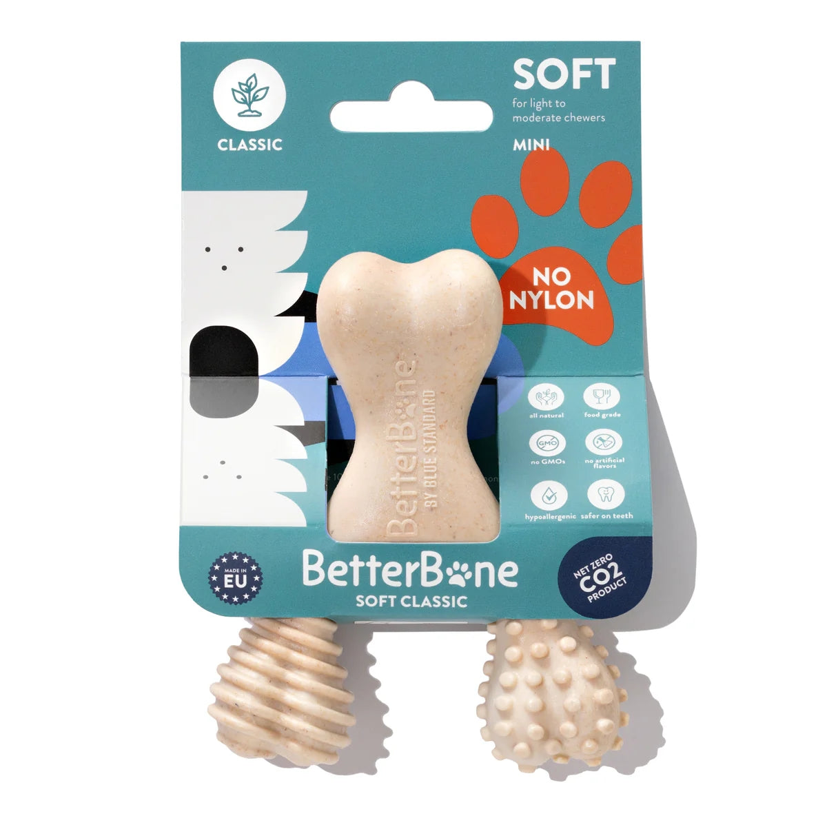 BetterBone Dog Chew Toys SOFT Durability 3 Sizes