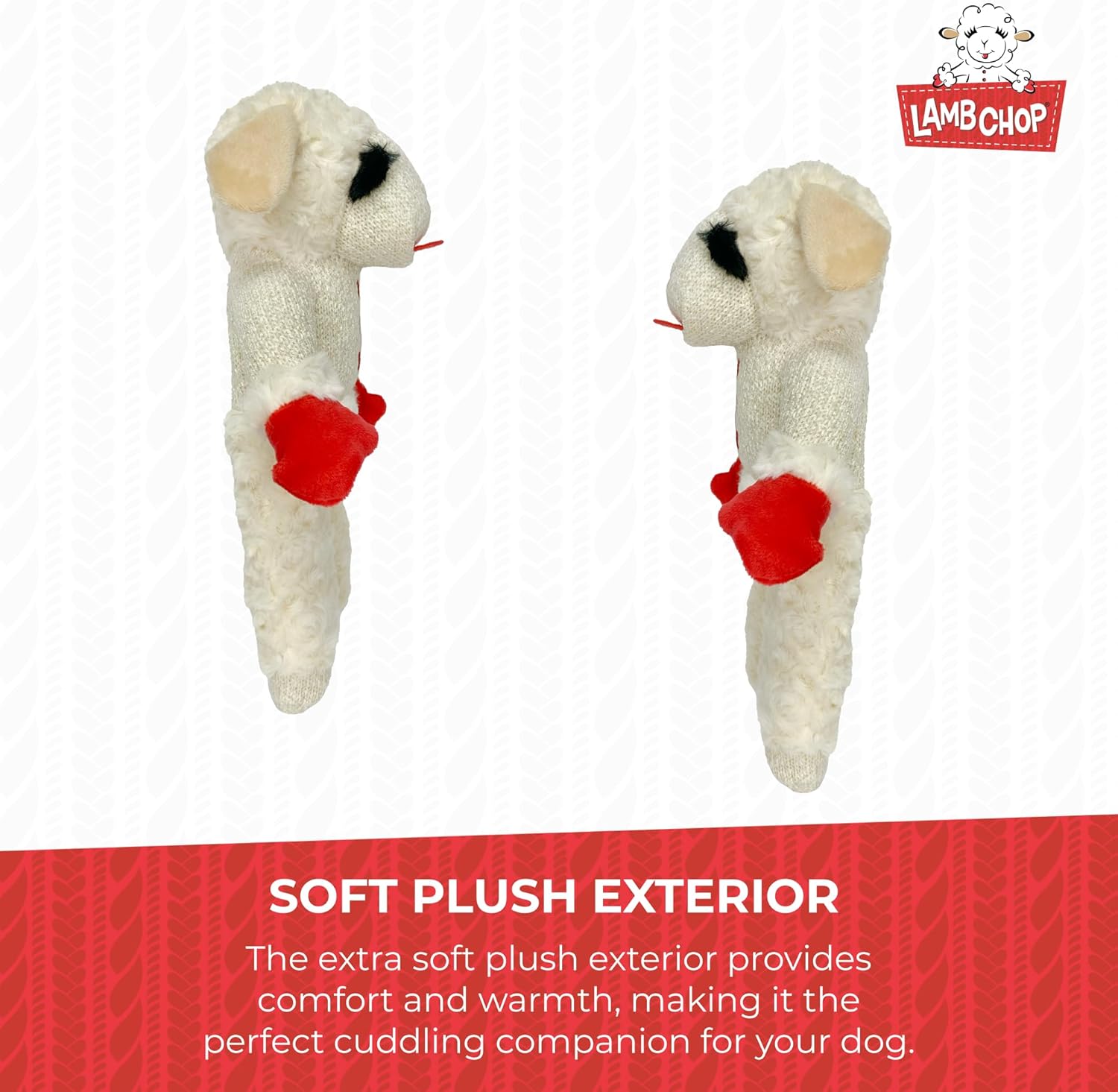 Lambchop Ultra Plush Dog Toy with Squeaker Standing