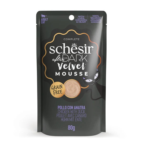 Schesir After Dark Velvet Mousse Adult Cat Chicken & Duck 12 x 80g