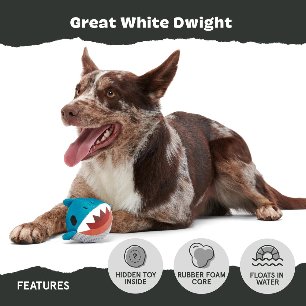 BARK Great White Dwight Super Chewer Dog Toy