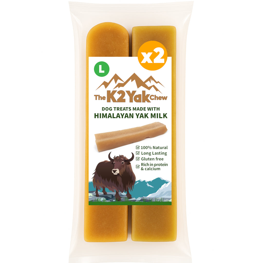 K2 Yak Chews Long Lasting Natural Dog Treats Large