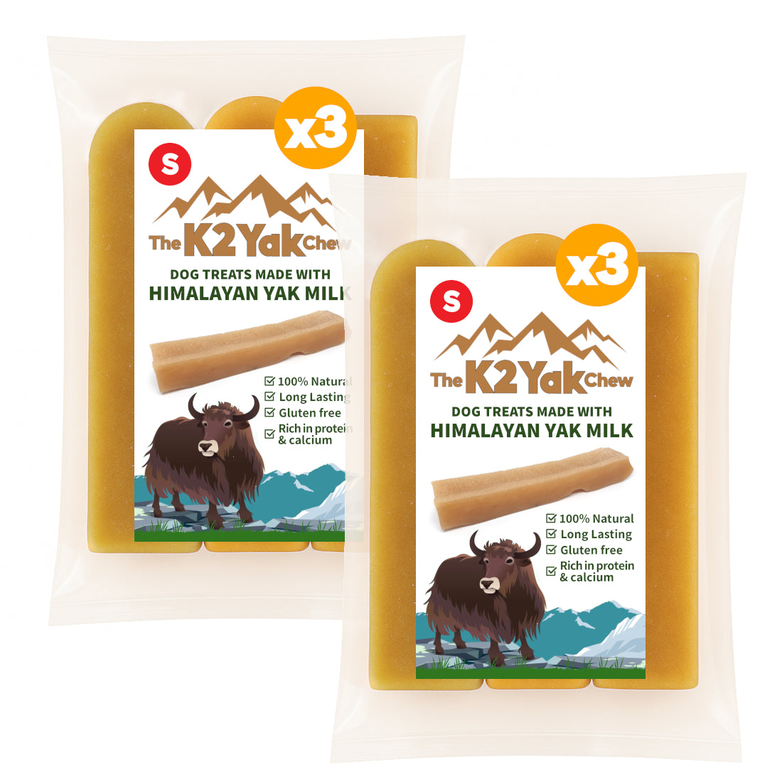 K2 Yak Chews Long Lasting Natural Dog Treats Small