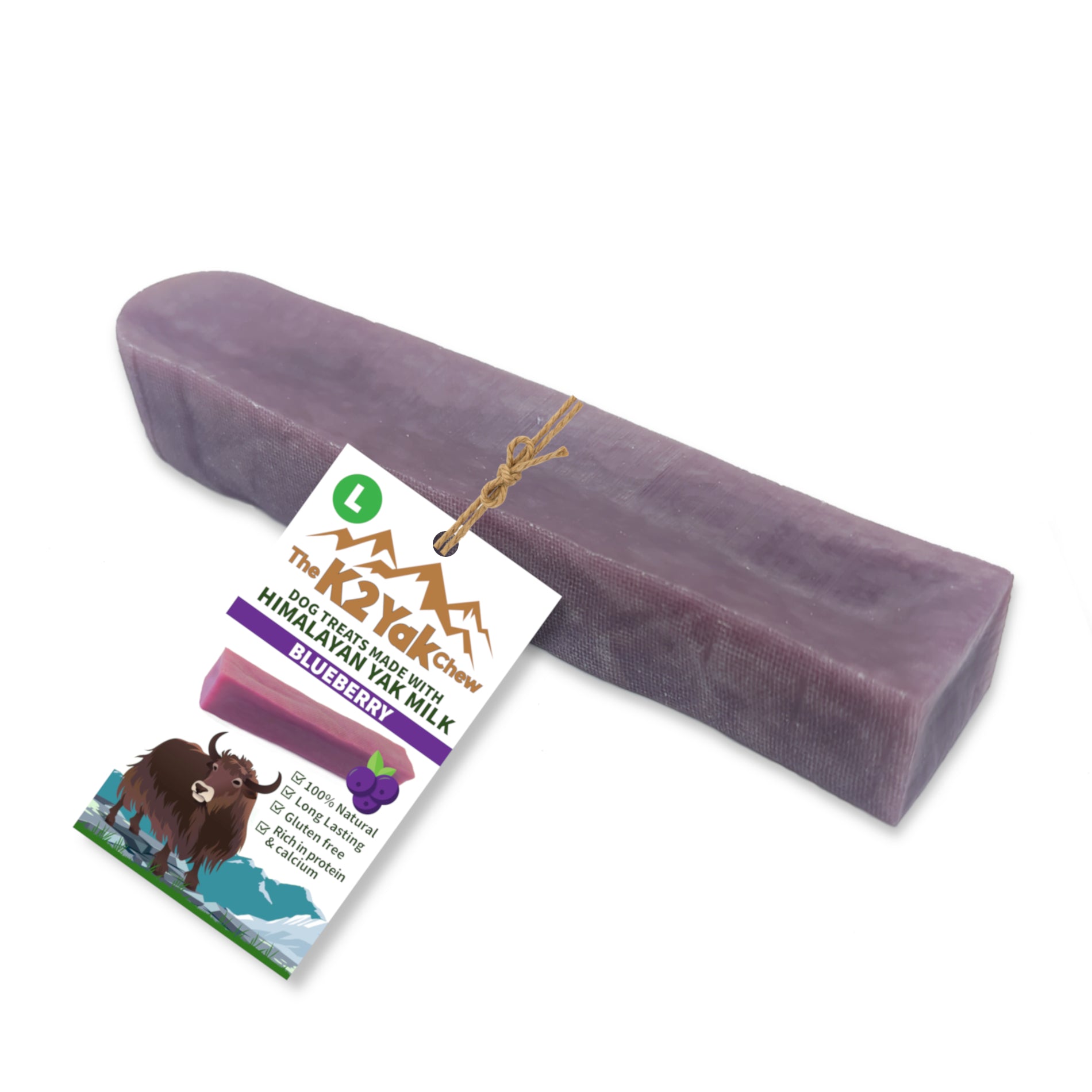 K2 Yak Chews Dog Treats Blueberry Large
