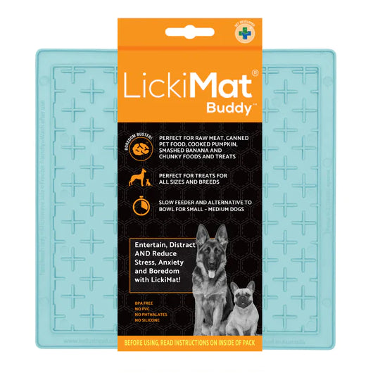 LickiMat Dog Lick Mats Slow Feeders Classic Buddy 10 Colours