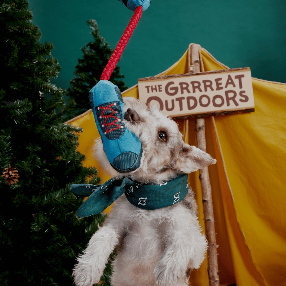 BARK Appalachian Tail Boots Grrreat Outdoors Dog Toy