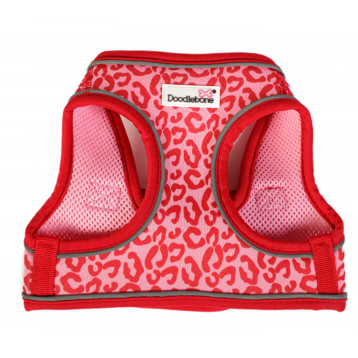 Doodlebone Originals Snappy Dog Harness Ruby Leopard 7 Sizes