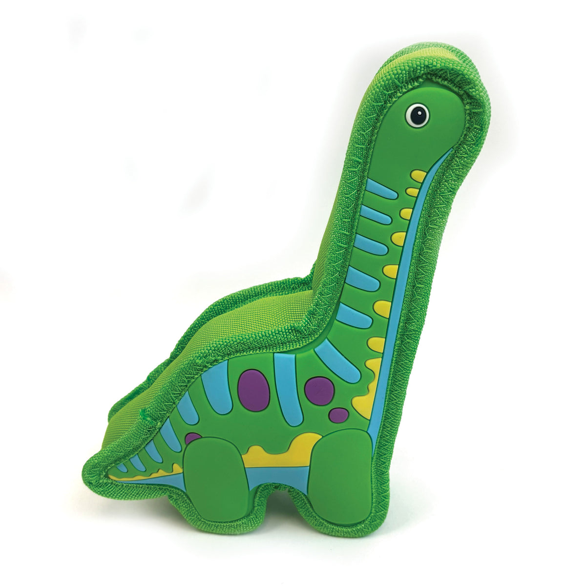 Happy Pet TPR Dinosaur Dog Toy - Olive Brachiosaurus