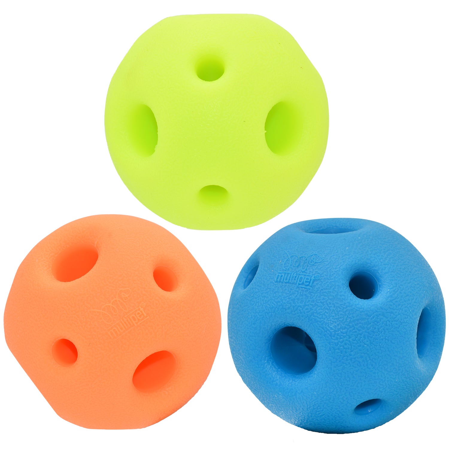 Multipet Breeze Ball Dog Toys – Pack of 3 | Durable, Lightweight Play Balls