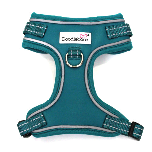 Doodlebone Adjustable Airmesh Dog Harnesses Teal 5 Sizes