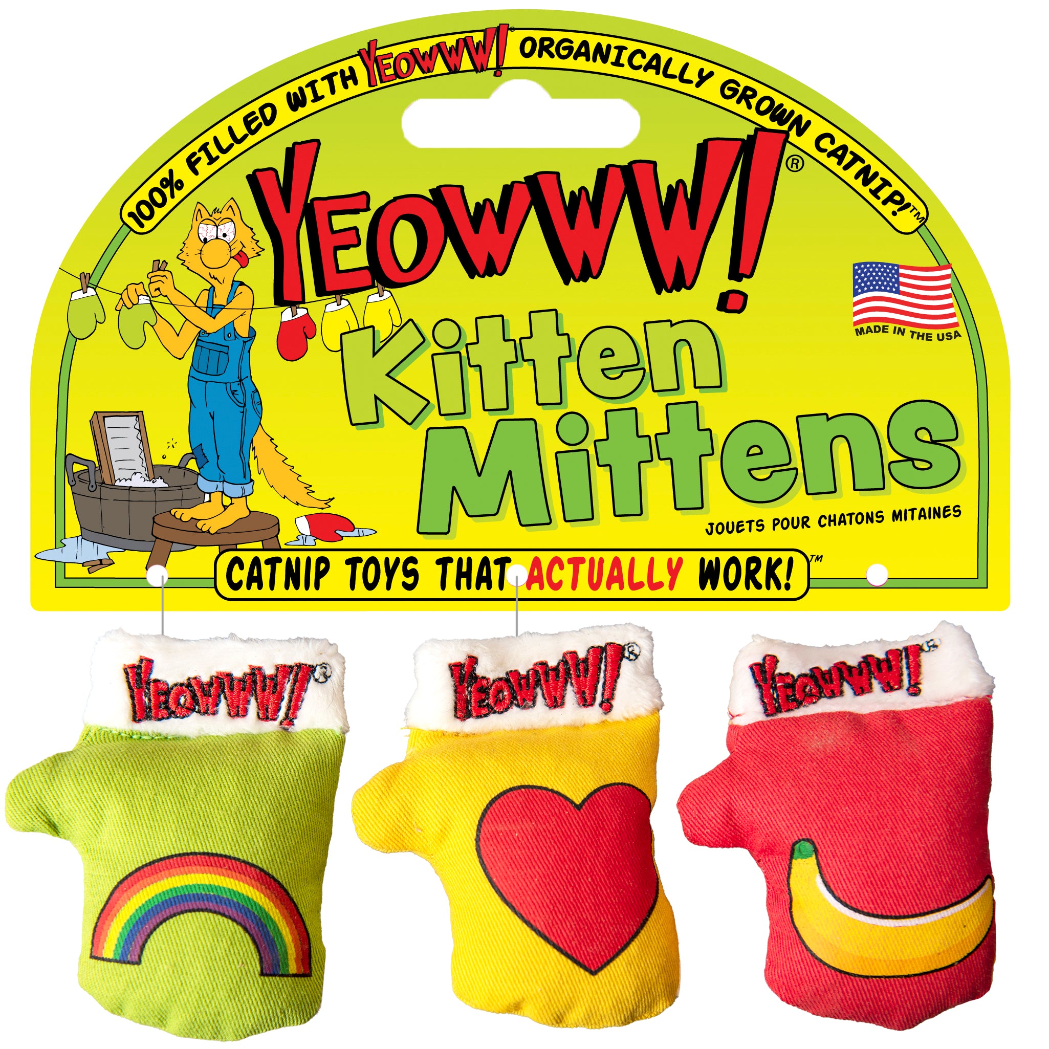 Yeowww! Kitten Mittens Pack of 3