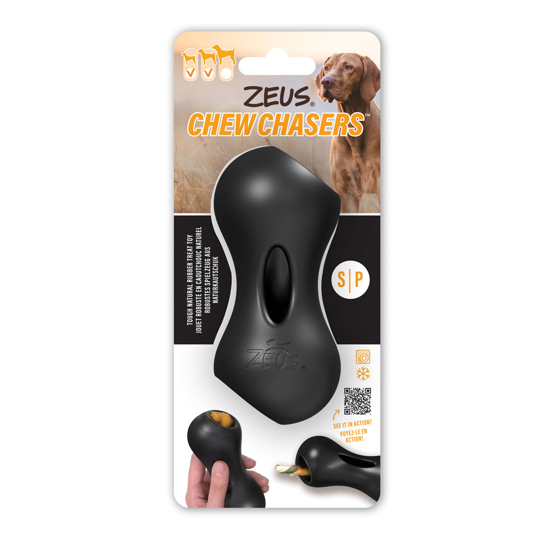 Zeus ChewChasers Dog Toys Treat Peanut 2 Sizes