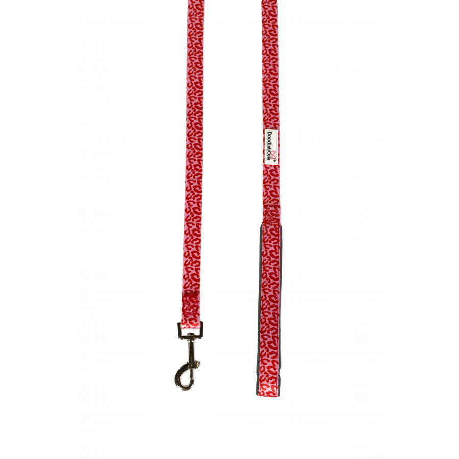 Doodlebone Originals Dog Lead 1.2m Ruby Leopard 3 Sizes