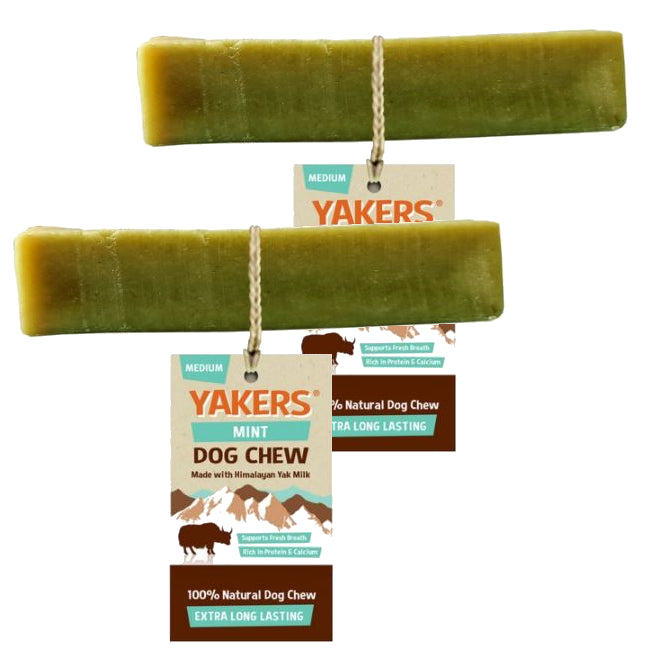 Yakers Natural Himalayan Yak Milk Dog Chew Mint Flavour Medium