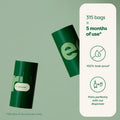 Earth Rated Poo Bags 63 Rolls (945) Unscented (3 box BULK deal)