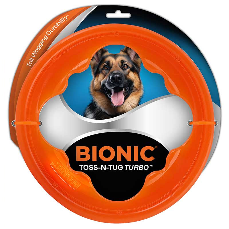 BIONIC Toss-N-Tug Turbo Ring Dog Toy