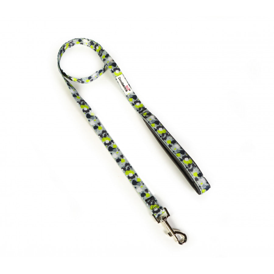 Doodlebone Originals Dog Lead 1.2m Neon Paint Splat 3 Sizes