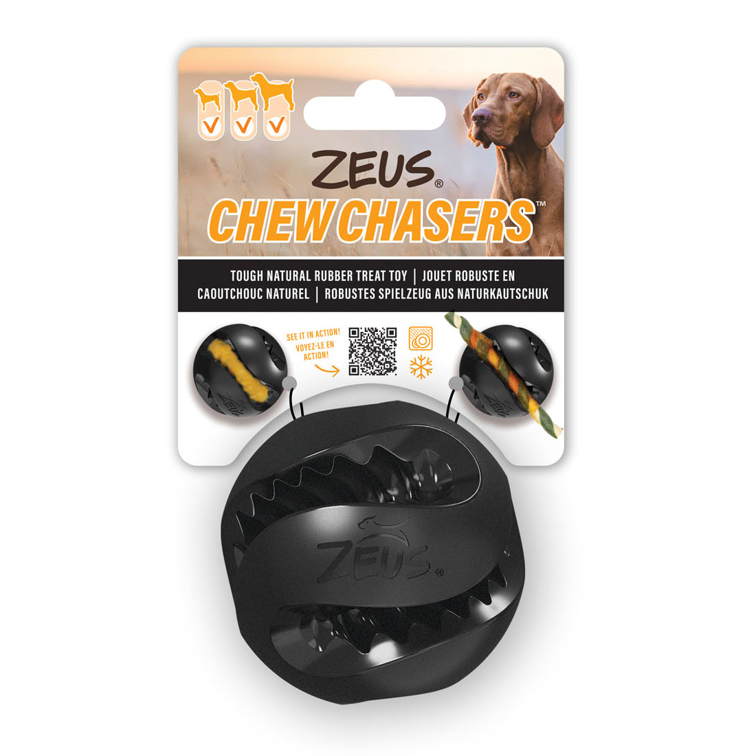 Zeus ChewChasers Dog Toys Treat Ball