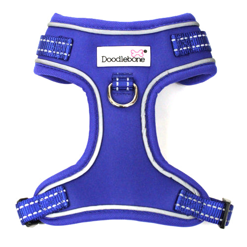 Doodlebone Adjustable Airmesh Dog Harnesses Cobalt 5 Sizes