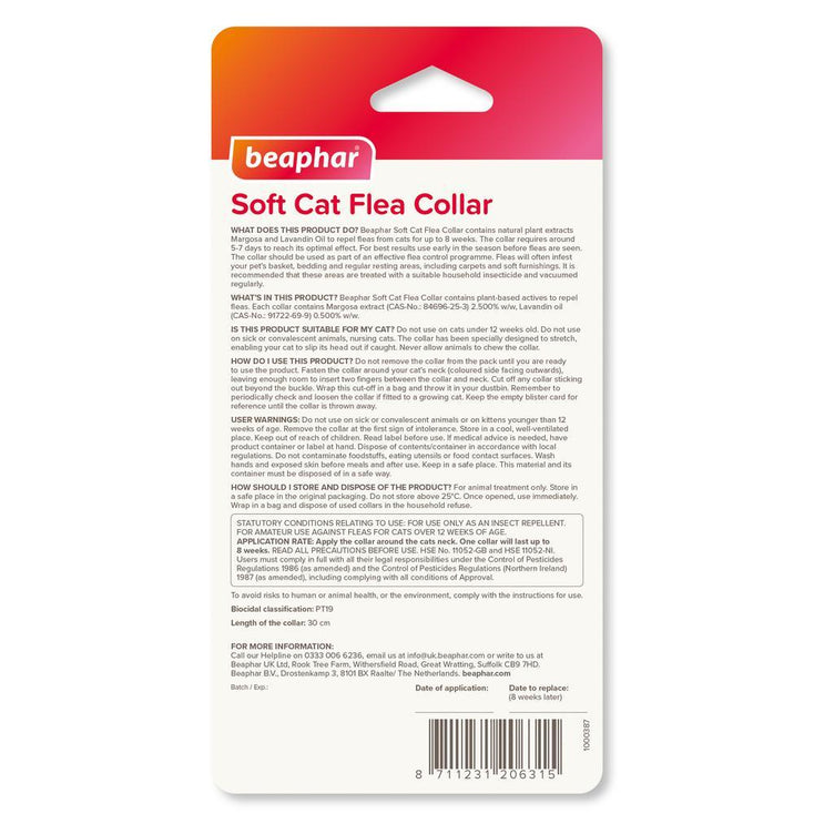 Beaphar Cat Collar Repels Fleas Velvet