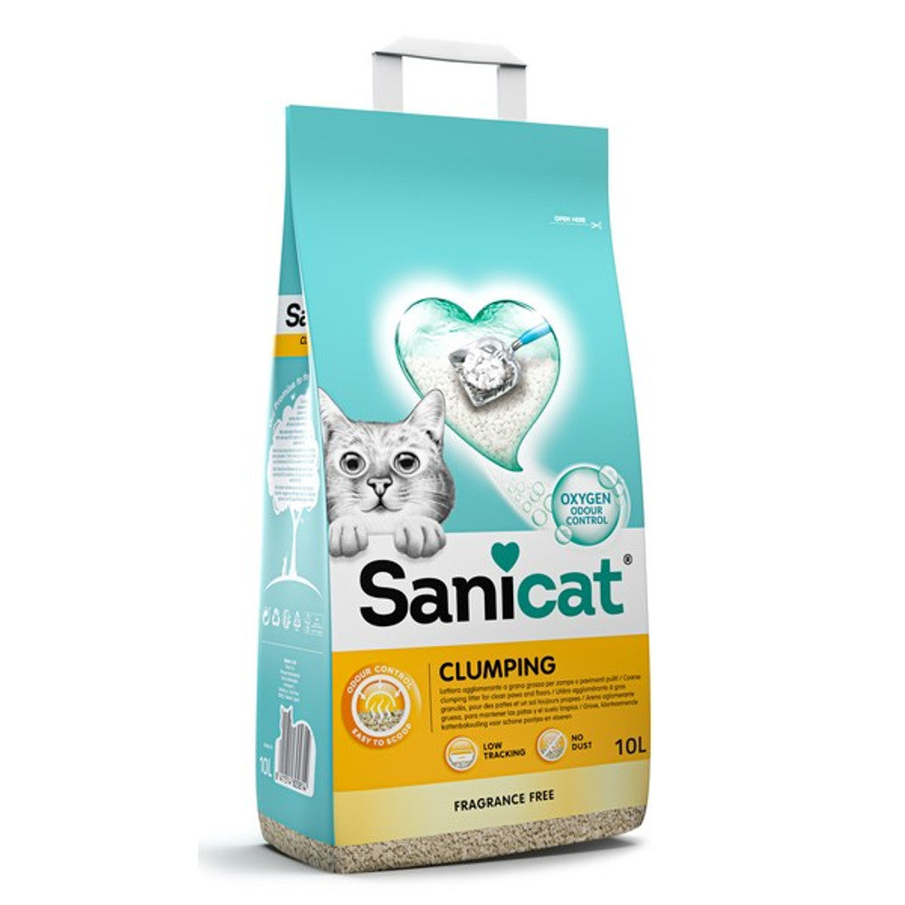 Sanicat Cat Litter Clumping Unscented 10L