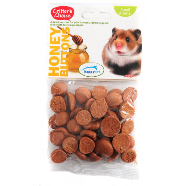 Critter's Choice Small Animal Treats Honey Buttons 40g