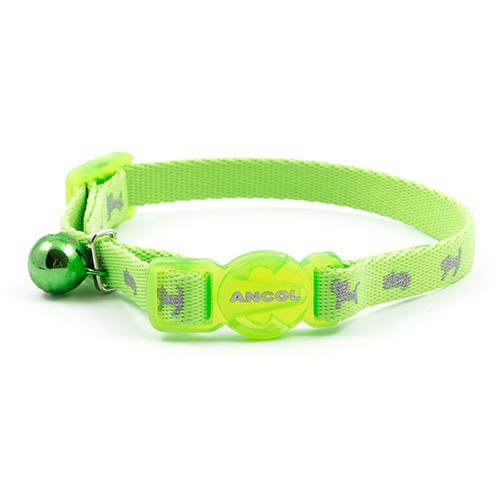 Ancol Kitten & Small Cat Collar Hi-Vis Safety Green