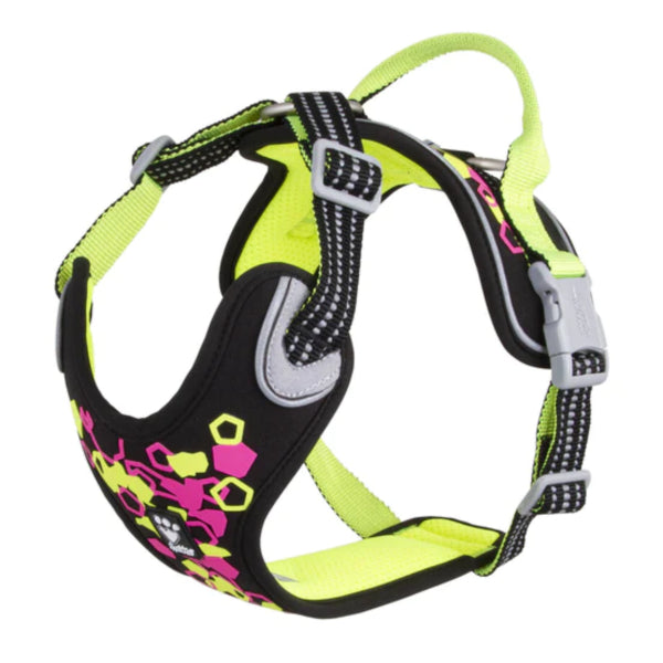 Hurtta Weekend Warrior Dog Harnesses Neon Licorice 5 Sizes