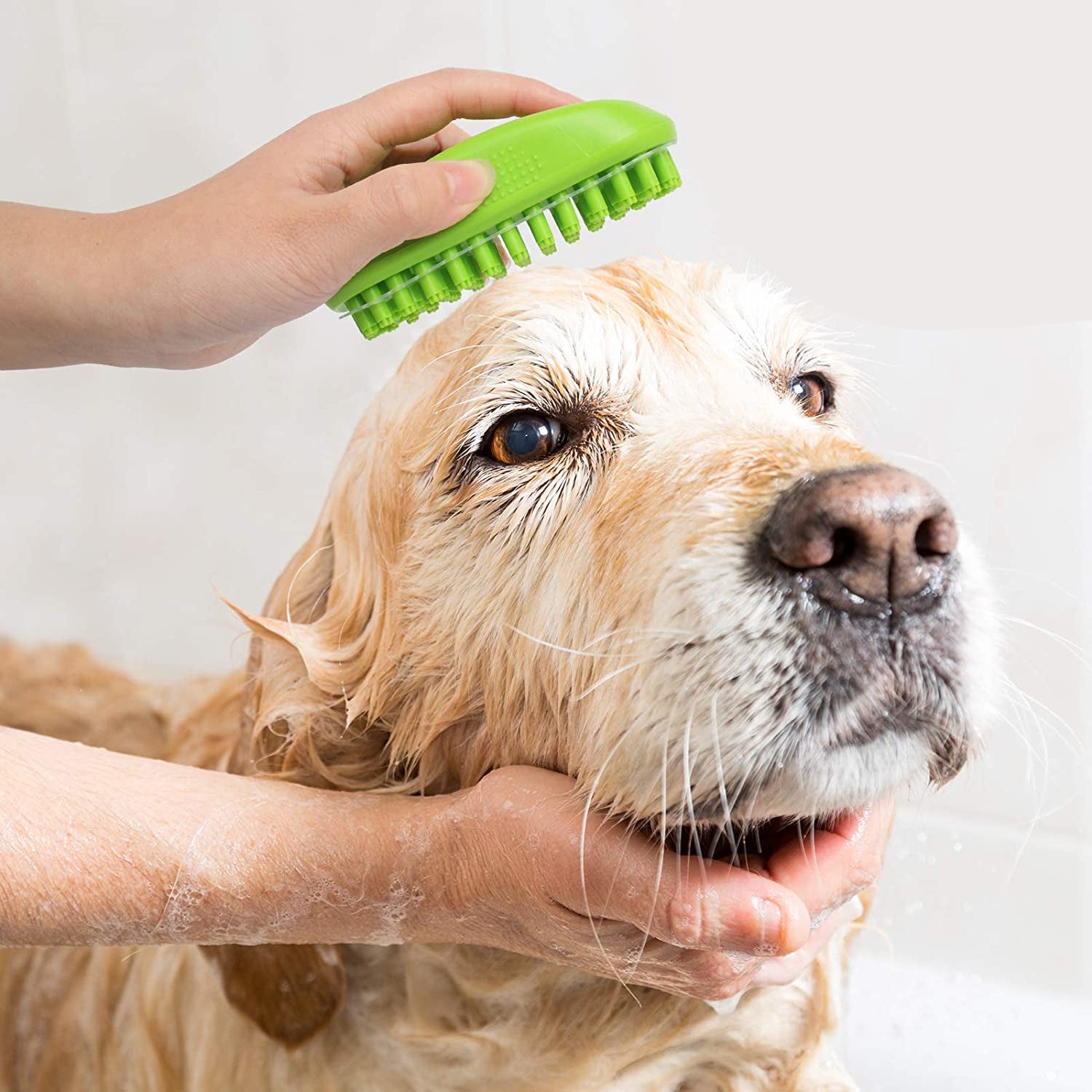 Pet Grooming Massage Brush Short or Long Hair 2 Colours