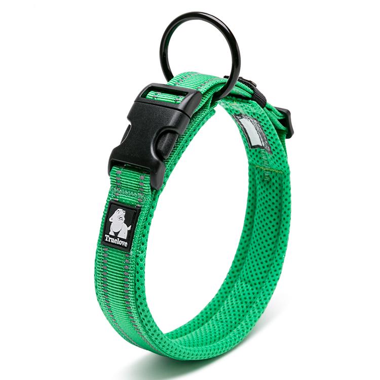 Truelove Dog Puppy Collars Airmesh Reflective Green 8 Sizes