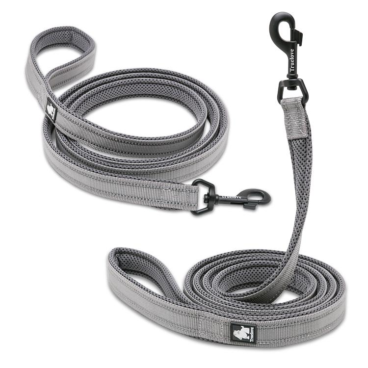 Truelove Dog Puppy Leads Airmesh Reflective 1.1m Grey 4 Sizes