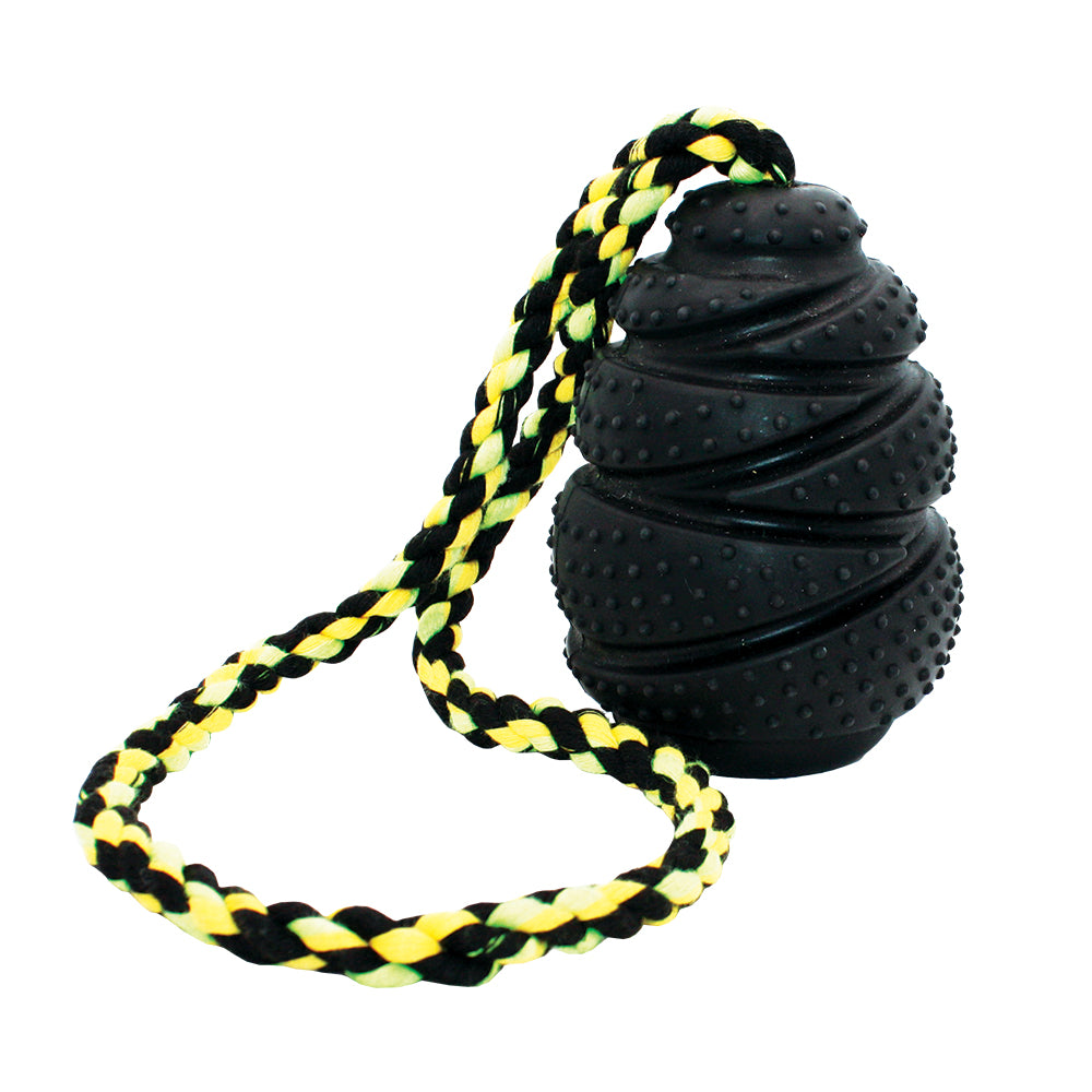 Grrrelli Rubber Tough Dog Toys Tough Large Tugger w. Rope