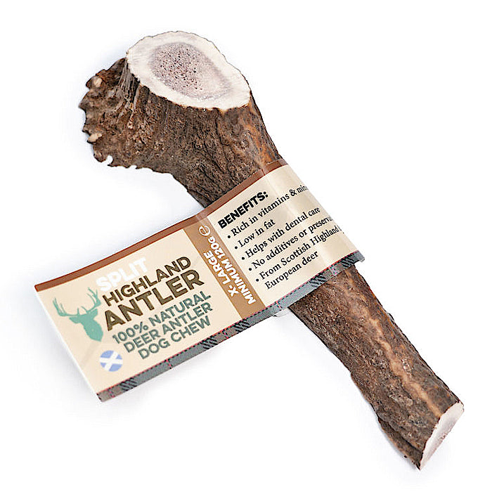 Antos 100% Natural Antler Dog Treats Split Antler X-Large over 120g