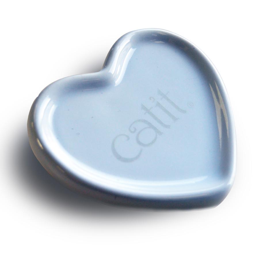 Catit Creamy Heart-Shaped Treat Dish