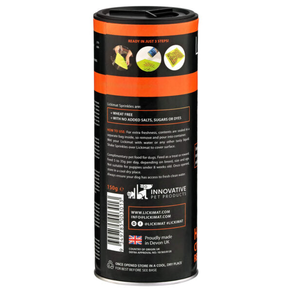 LickiMat Sprinkles Dog Duck & Orange 150g