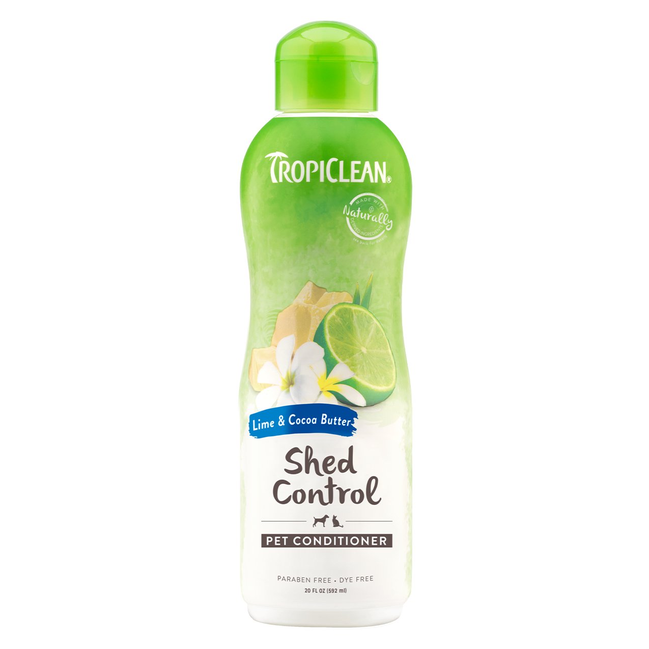 Tropiclean Dog Grooming Lime and Cocoa Butter Conditioner Shed Control 355ml